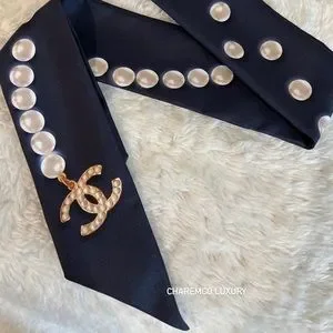 CHANEL | Accessories | Nwt 22s Chanel Dark Navy White Pearl